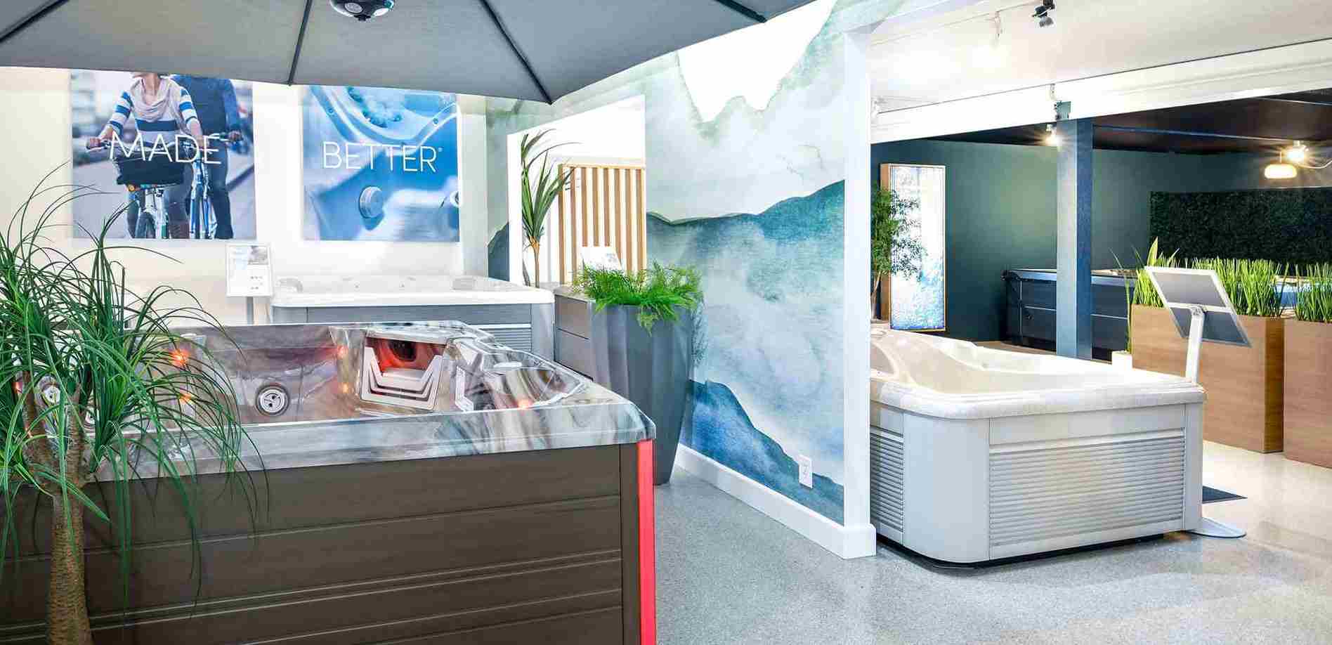 Hot tub showroom display in Nevada and Placer County